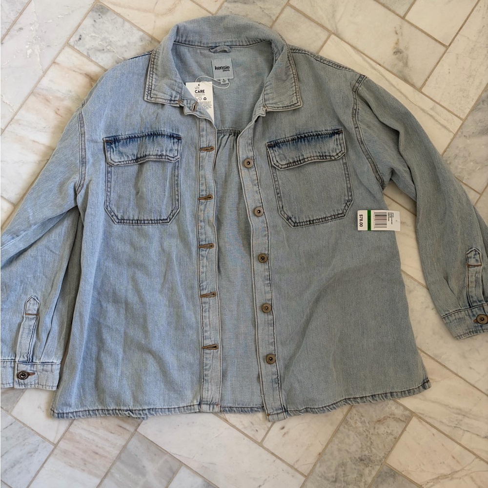Denim Button Up - Large - NWT